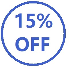15 percent off logo